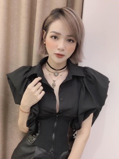VÒNG CỔ CHOKER DÂY DA 3 TẦNG