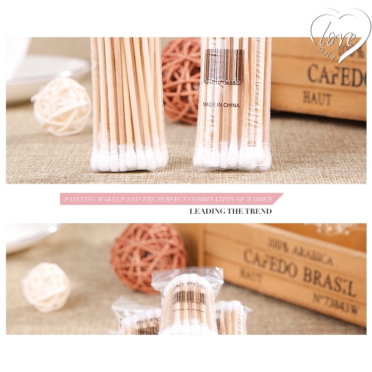 [Hàng mới về] Hộp 35 Tăm Bông Hai Đầu Kháng Khuẩn Dùng Một Lần Tiện Dụng