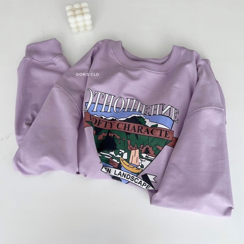 [SẴN] Áo Sweater Form Rộng Nam Nữ OTHO -Áo Nỉ Dày Dặn Tay Bồng Unisex