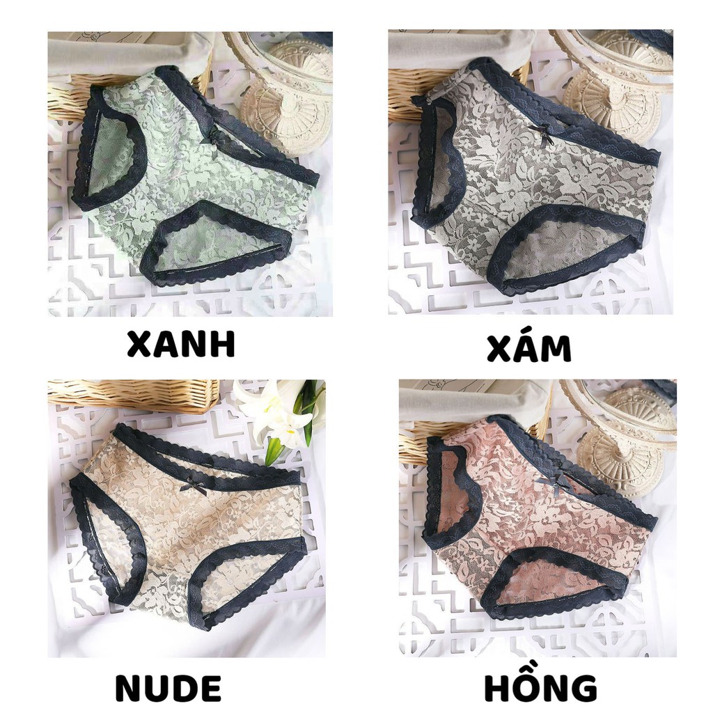 Quần Lót Nữ Ren Gấm Sexy phối viền ren gợi cảm quyến rũ tôn dáng sexy mẫu 7590 | BigBuy360 - bigbuy360.vn