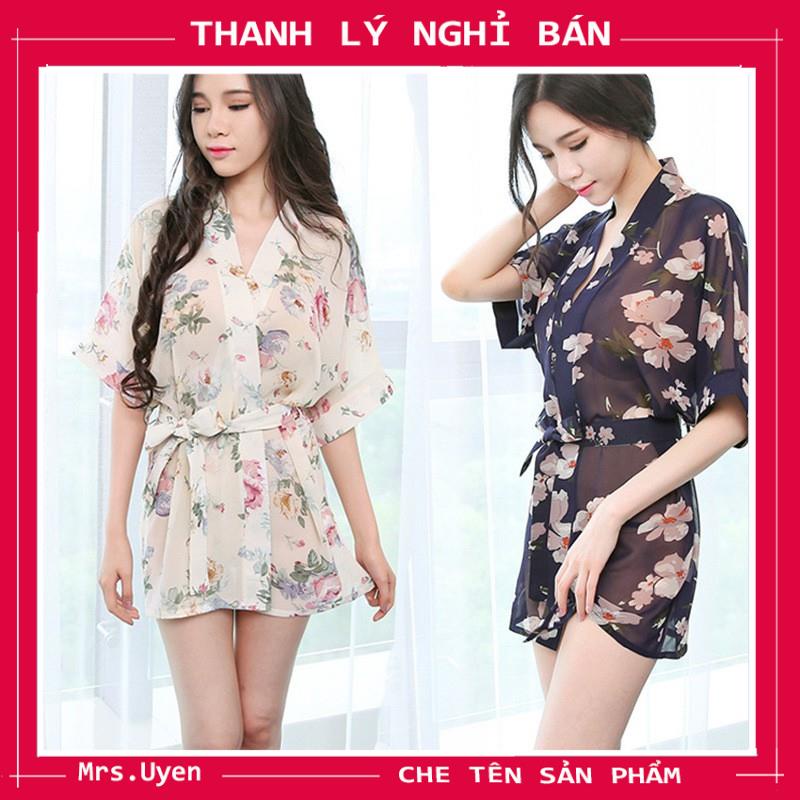Áo choàng voan hoa đi biển, mặc nhà - ACH1360