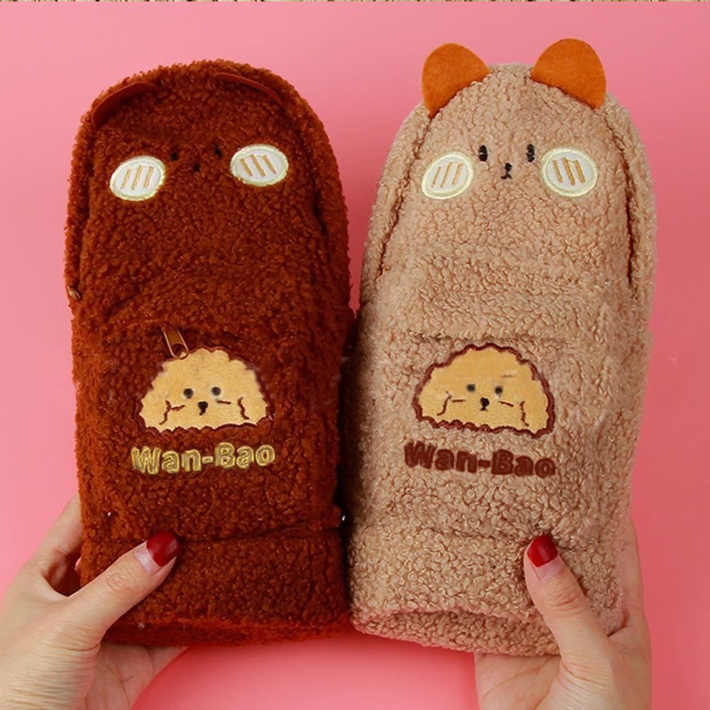 Túi đựng bút hình gấu bông dễ thương sức chứa lớn cho học sinh