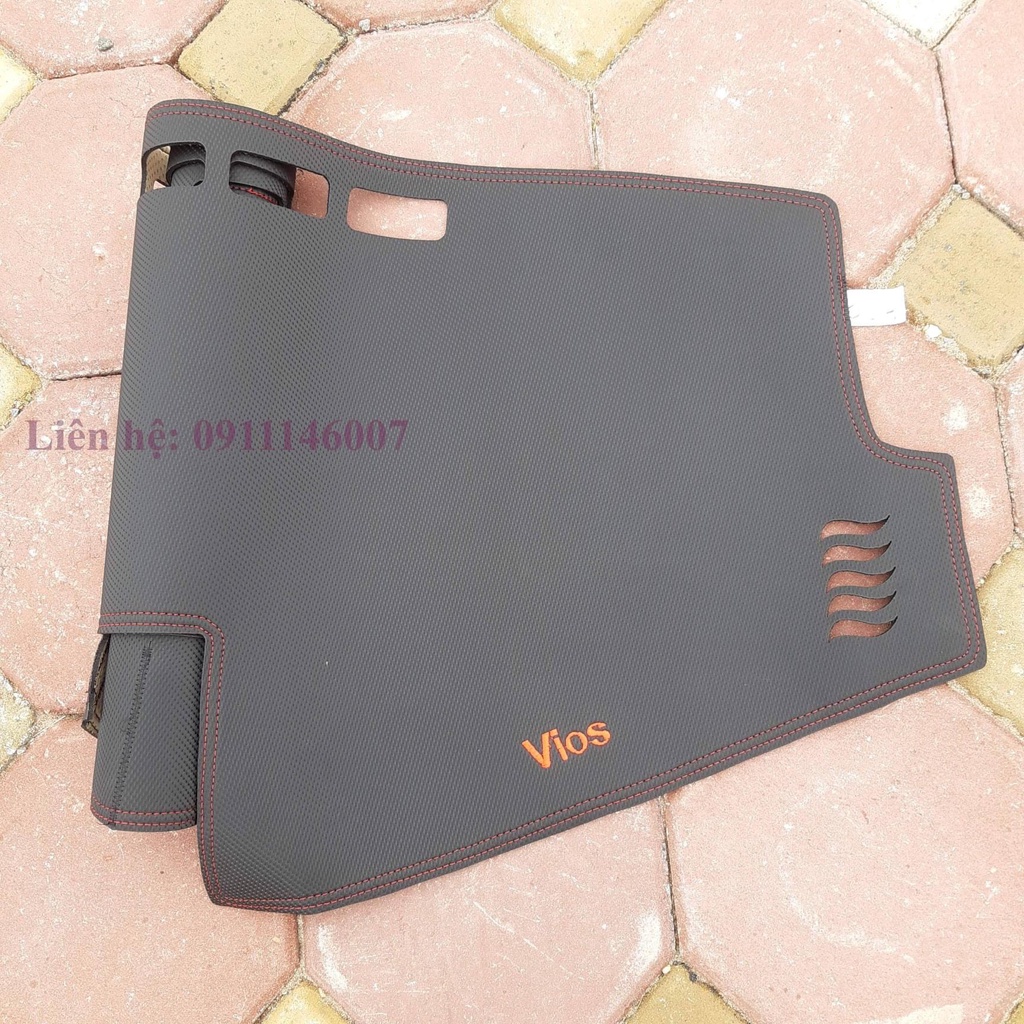 Thảm taplo da ô tô Toyota Vios 2015-2022 , thảm chống nắng da carbon. Hàng đẹp xuất sắc