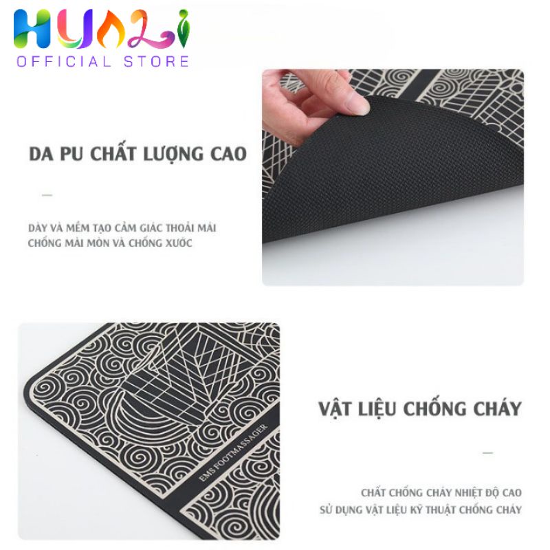 Thảm Massage Chân Pulse, Máy Massage Chân EMS 6 Chế Độ Matxa Giảm Đau Nhức, Mệt Mỏi Nhanh Chóng