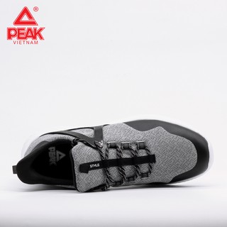 Giày thể thao Nam PEAK Casual E84667E - Ghi