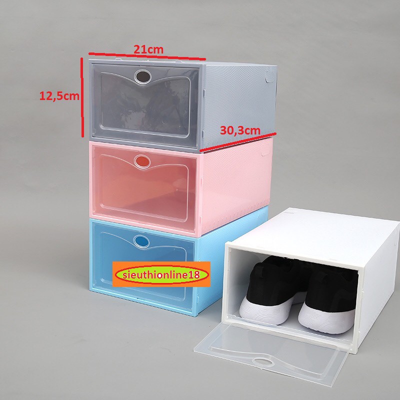 Hộp Đựng Giày Nắp Nhựa Cứng Loại 1 Dầy Dặn Và Cứng Cáp | BigBuy360 - bigbuy360.vn