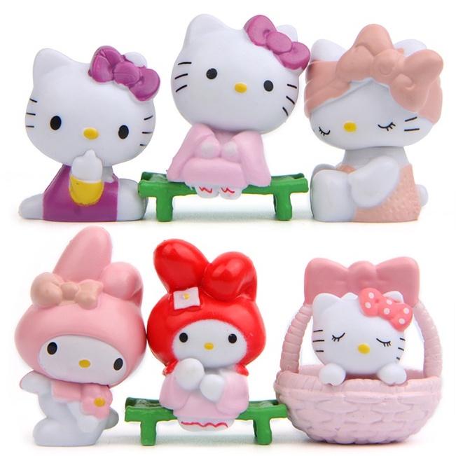 Mô Hình Mèo Hello Kitty Xinh Xắn Dùng Để Trang Trí