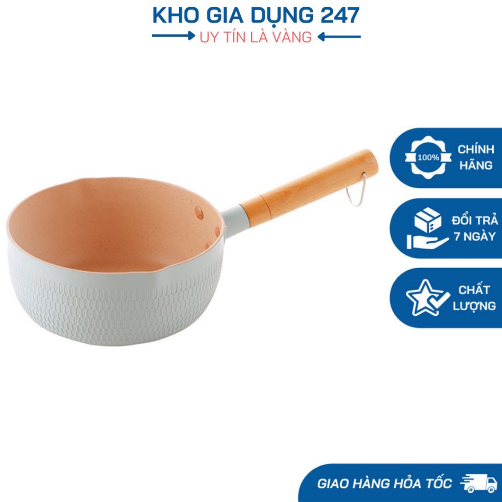 Chảo Sâu Lòng Chống Dính Vân Tổ Ong 18CM Phủ Ceramic Dùng Bếp Từ,Cho Mọi Loại Bếp Đa Năng