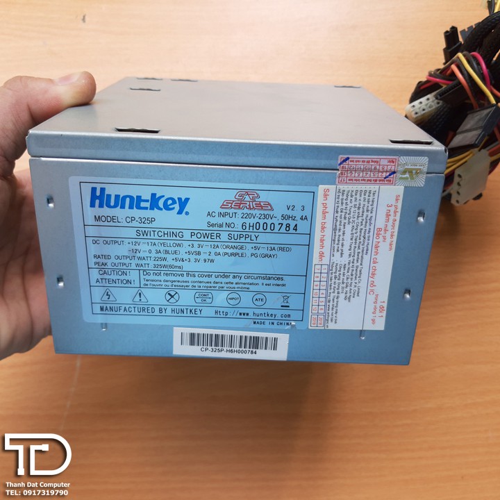 Nguồn công suất thực Huntkey 325W cũ - PSU Huntkey CP-325P công suất thực