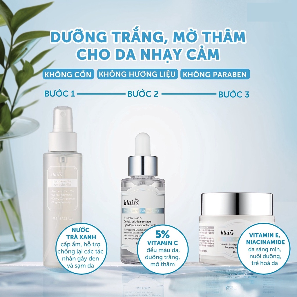 Tinh Chất Klairs Vitamin C Dưỡng Sáng Da, Mờ Thâm 35ml Freshly Juiced Vitamin Drop