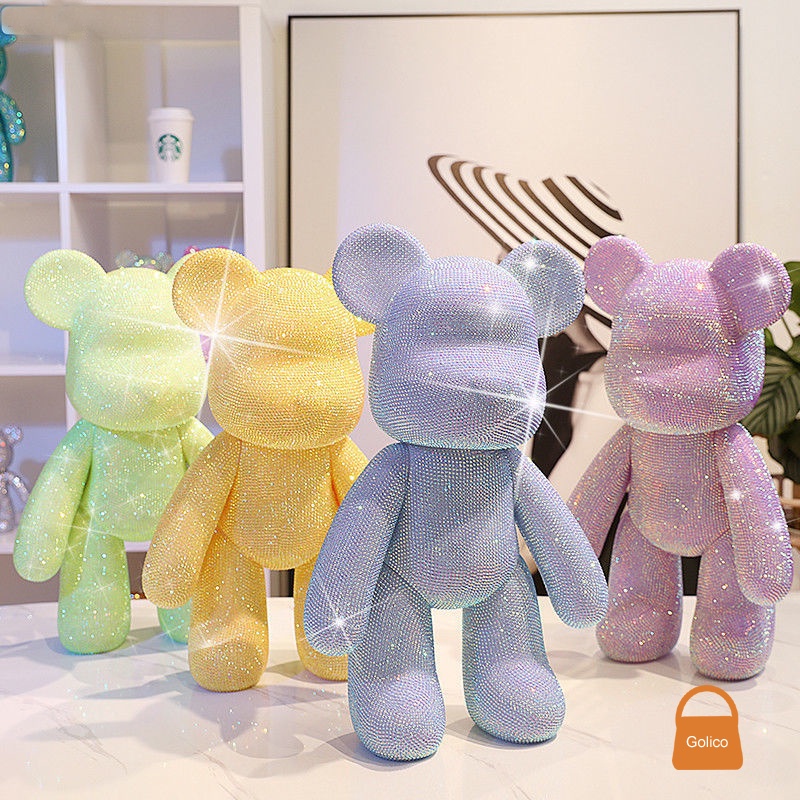 Gấu đính đá - Bearbrick series size 23, cao cấp thời thượng handmade siêu xinh cho bé và mọi lứa tuổi nhiều màu