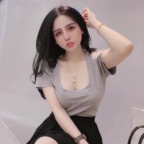 [QUÀ LÀ MỲ TÔM TRẺ EM] Áo croptop cổ vuông nữ chất bozip lạnh kiểu bó ôm body basic trơn Taosan, ao thun co chữ U