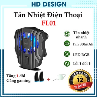 Quạt tản nhiệt cho điện thoại, tản nhiệt gaming siêu mát fl01 - có led rgb - tản nhiệt nước