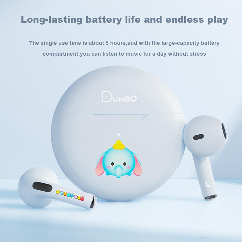 Tai Nghe Nhét Tai Bluetooth 5.0 D10 Không Dây Hình Gấu Pooh Dễ Thương