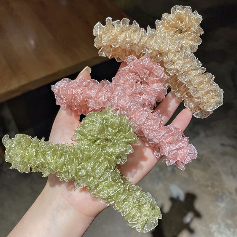 Kẹp tóc vải nhún bèo - cặp tóc phong cách Hàn Quốc dễ thương xinh xắn ZAZA H005