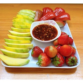 Muối sữa ớt đỏ sa tế Anh Ba