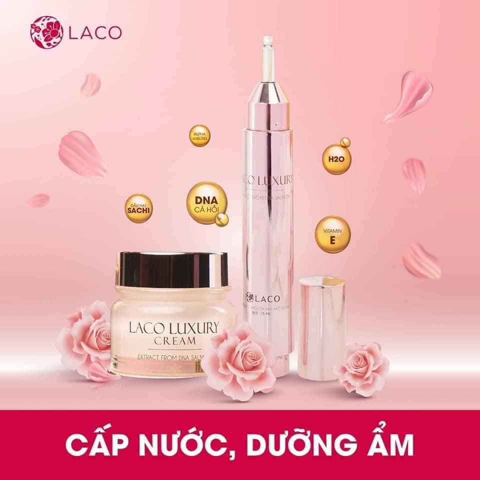 Combo chăm sóc da ngày đêm DNA Cá hồi Laco Luxury