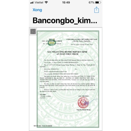 Kim tiền thảo râu mèo Benmax hỗ trợ thanh nhiệt, lợi tiểu, thông tiểu, lọ 100 viên