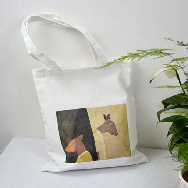 Túi Vải Tote In Hoạ Tiết Thỏ Tom n Rabbit Chất Liệu Vải Bố Dày Dặn TVT11