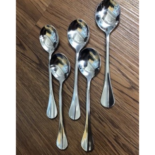 Set 5 thìa Inox cán hình quạt tô điểm cho bàn ăn