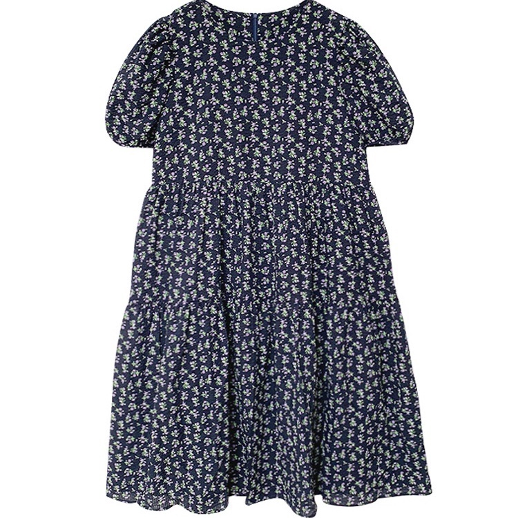 Áo Đầm In Hình Hoa Tay Phồng Phong Cách Retro Dành Cho Nữ | BigBuy360 - bigbuy360.vn