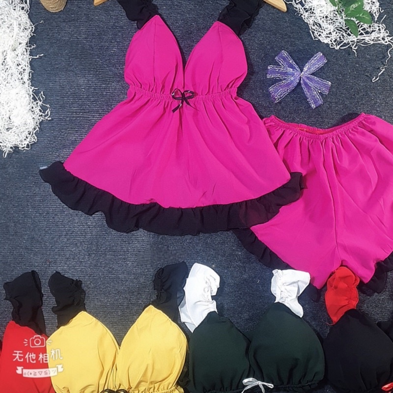 ❤️BIG SIZE❤️ Đồ Ngủ Sexy Nữ - Đồ Ngủ BigSize Voan Cánh Tiên Form 70Kg( ảnh và video thật)