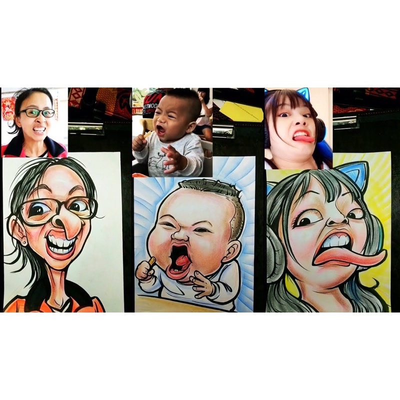 Vẽ Tranh Biếm Hoạ Hài Hước (Theo Yêu Cầu) | Shopee Việt Nam