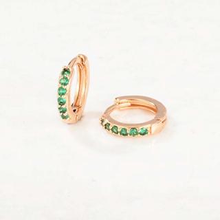 DFGF tai tròn đính đá zircon lấp lánh