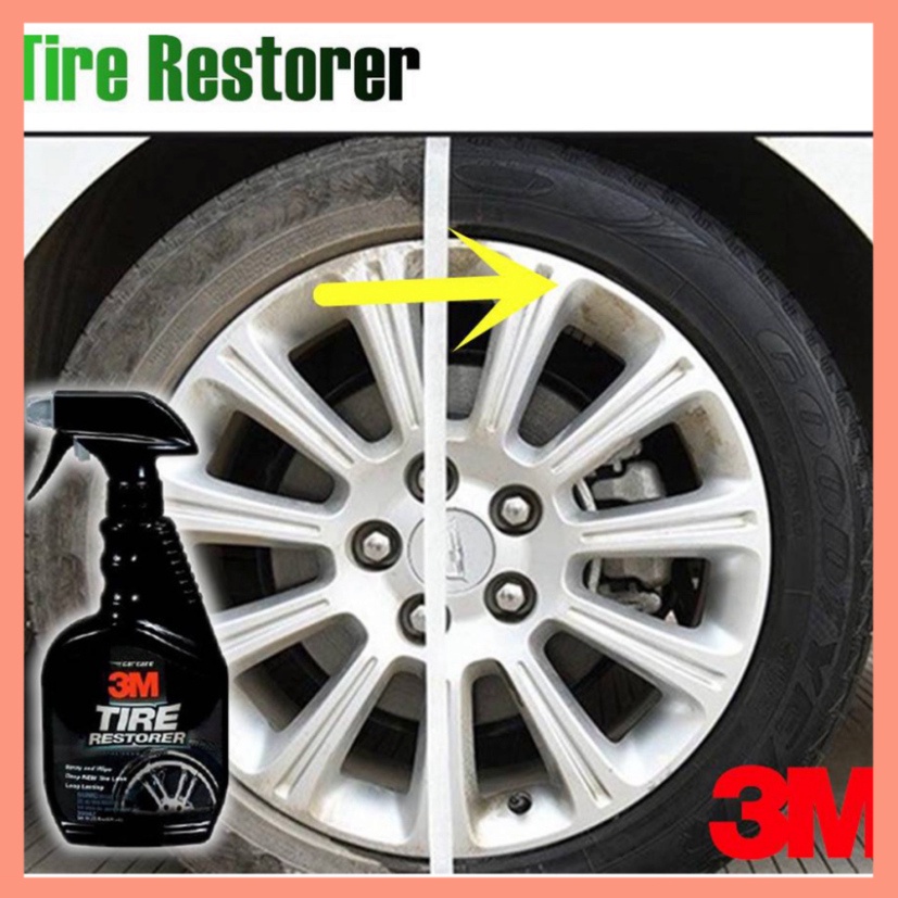 Chai Xịt Vệ Sinh Bảo Dưỡng Và Phủ Bóng Lốp Ô Tô Xe Máy 3M 39042 Tire Restorer 437ml - Nhập Khẩu 3M USA