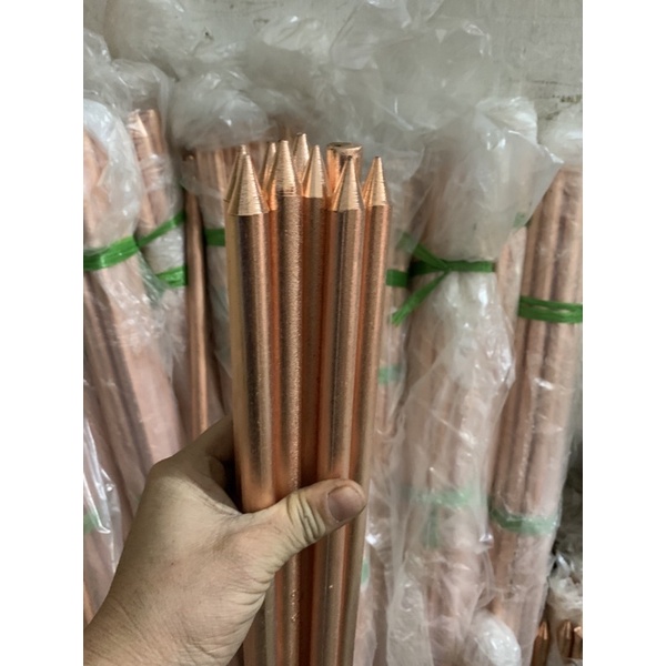 Cọc tiếp địa sắt mạ đồng D16mm/L 1,5m
