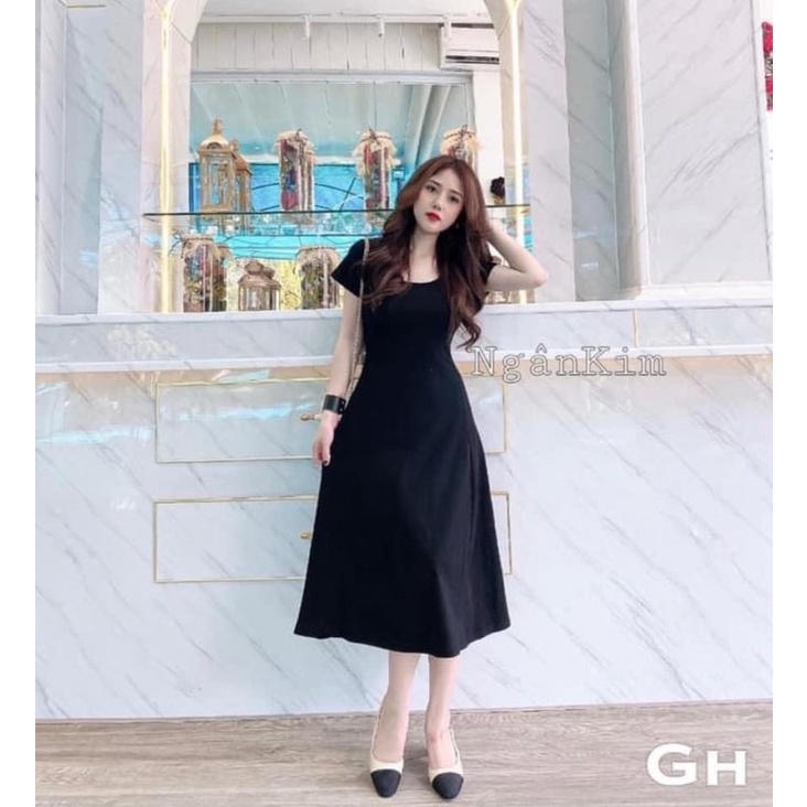 Váy Maxi cổ vuông