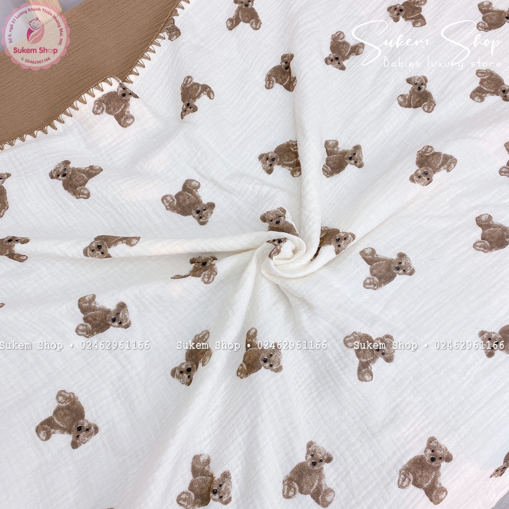 Chăn Xô 4 Lớp VIỀN TO BéBé Chất Xô Hàn Thoáng,Mềm, Siêu Nhẹ