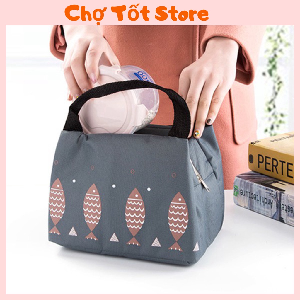 ⛔FREESHIP 50K❌Túi Giữ Nhiệt Đựng Đồ Kiểu Nhật Có Kéo Khóa 2394 Chợ Tốt Store