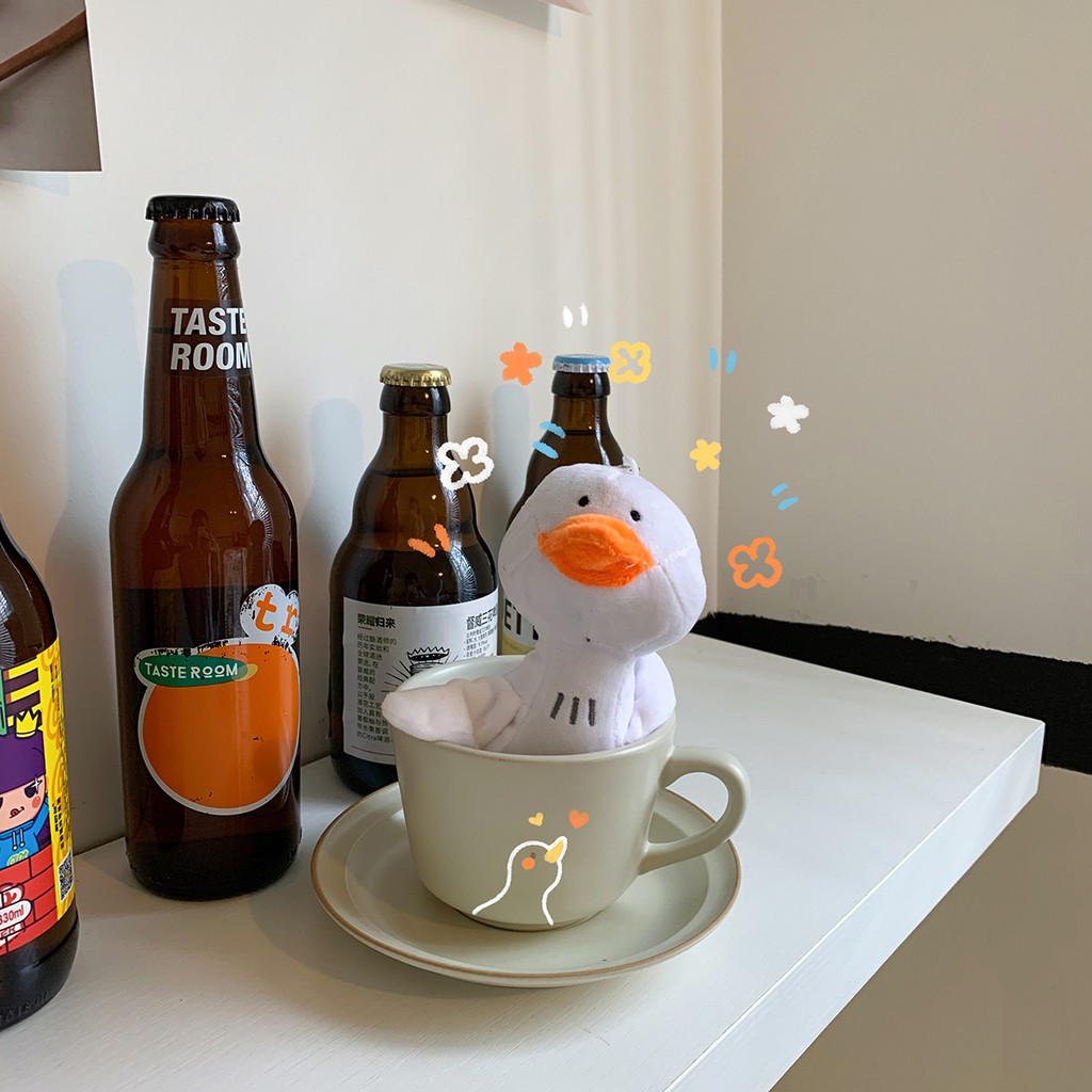 Móc Khóa Hình Vịt Nhồi Bông Dễ Thương