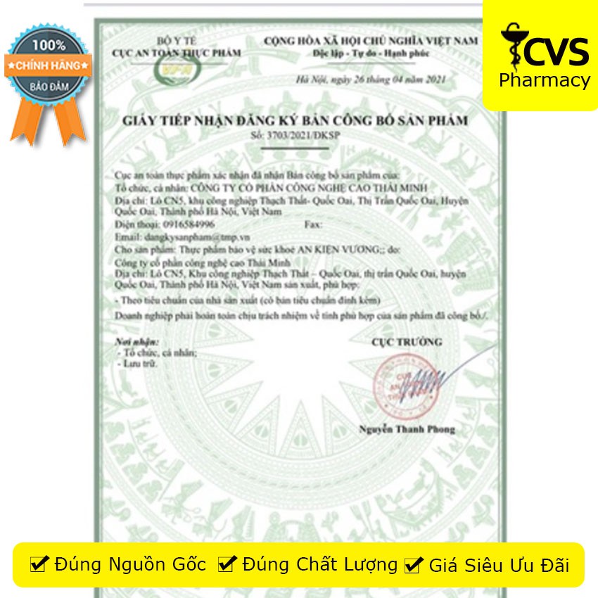 AN KIỆN VƯƠNG - Hỗ Trợ Làm Trơn Ổ Khớp Hộp 20 Viên - Cvspharmacy