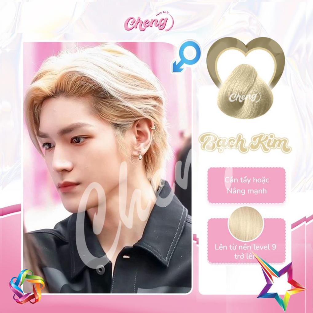 Thuốc Nhuộm Tóc Màu BẠCH KIM Nam Phải Tẩy | Chenglovehair, Chenglovehairs