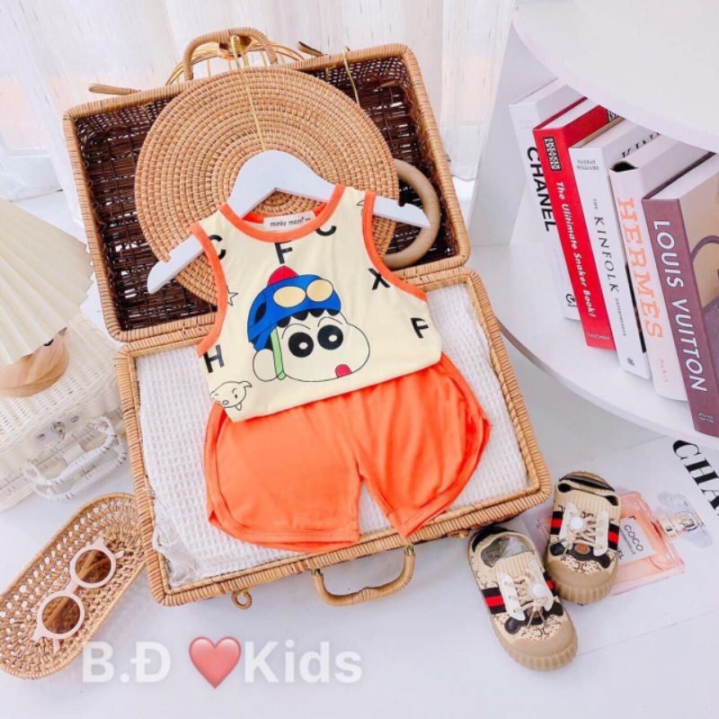 Bộ thun lạnh sát nách hình cậu bé Shin
