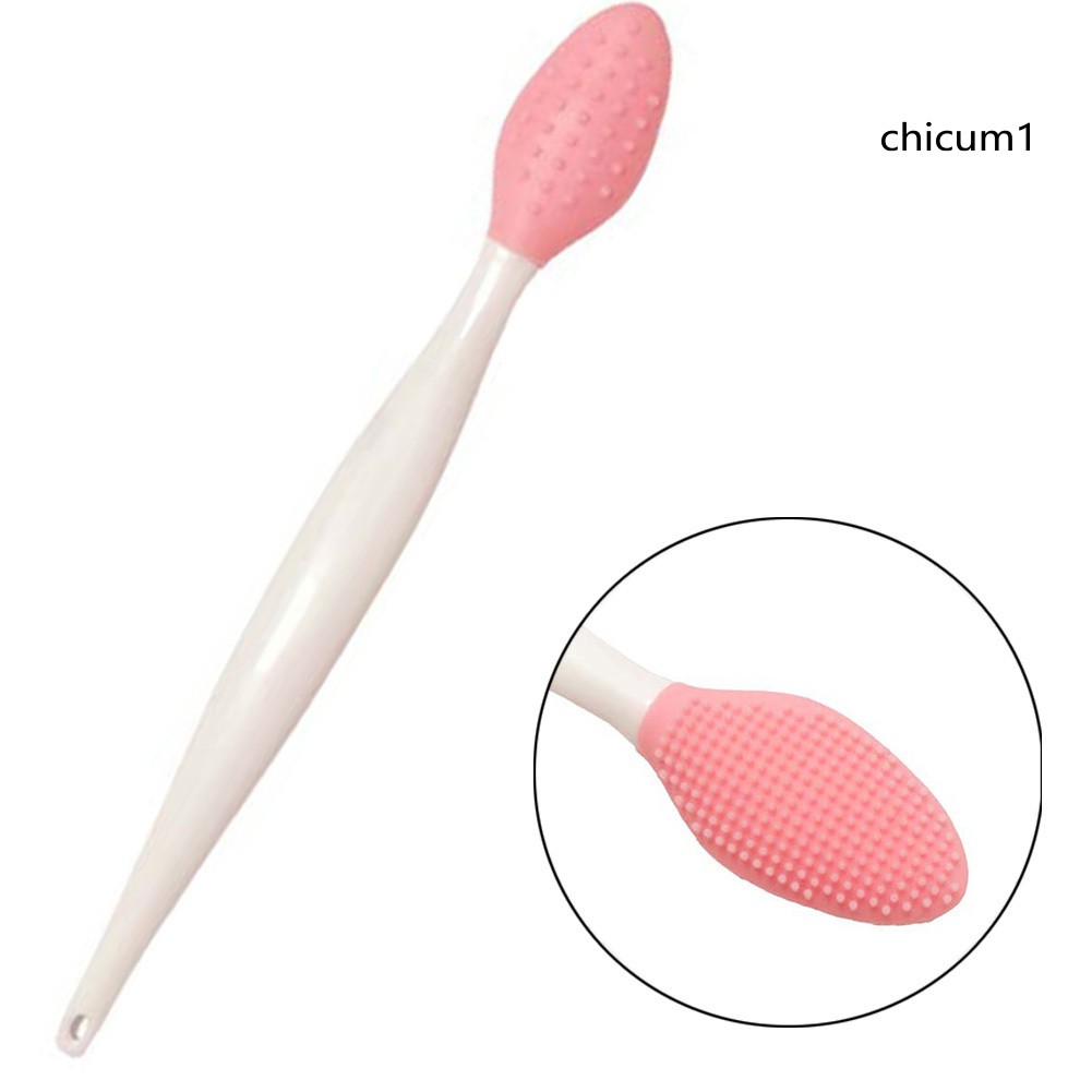 [Hàng mới về] Cọ Silicon Loại Bỏ Mụn Đầu Đen Vùng Mũi Thiết Kế Hai Mặt Tiện Dụng