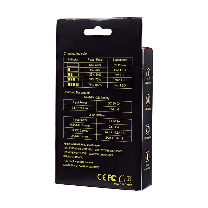 Bộ sạc pin AA 18650 thông minh đa năng Smart Charger - Sạc được nhiều loại pin 1,2V - 3,7V dòng điện cao 2A