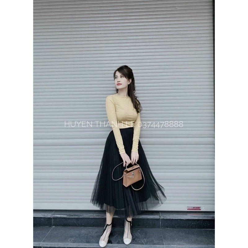 BÁN SỈ CHÂN VÁY MIDI LƯỚI 2 LỚP QCCC | BigBuy360 - bigbuy360.vn