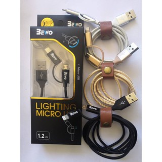 Dây cáp sạc BEWO 2 đầu iphone- mirco