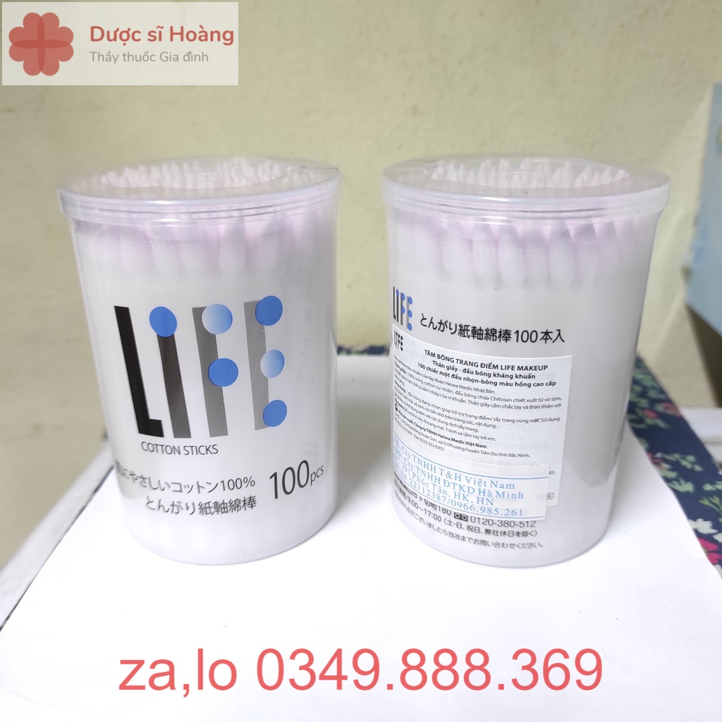 Tăm Bông Trang Điểm LIFE MAKEUP 100pcs  Cao Cấp