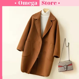 (Order) Áo Dạ Dáng Dài Omega 🌸áo dáng dài 2 màu đen , nâu 🌸