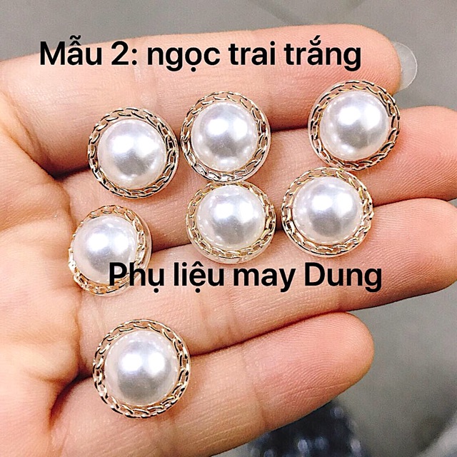 Nút tròn viền vàng size 12mm