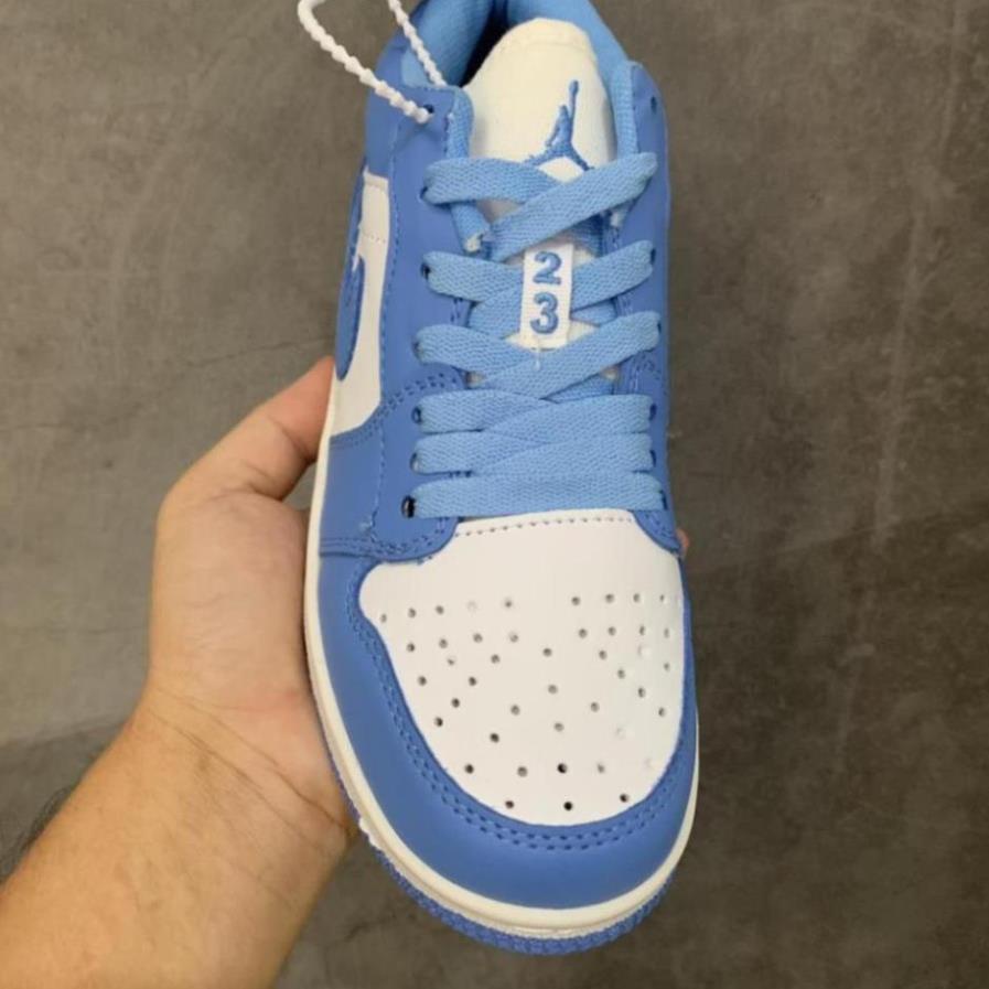 ⚡𝗕𝗜𝗚 𝗦𝗔𝗟𝗘⚡ Giày jordan 1 màu xanh dương cổ thấp , giày sneaker JD1 low blue đi đôi đẹp , full box bill tag | BigBuy360 - bigbuy360.vn