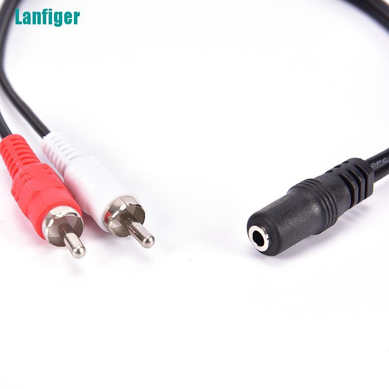 Đầu Chuyển Đổi Phích Cắm 2-RCA Thành Ổ Cắm 3.5mm Aux Chuyên Dụng