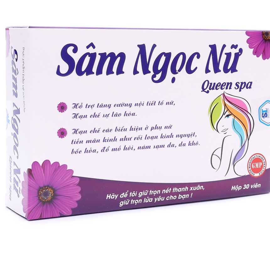 Viên uống Sâm Ngọc Nữ trắng da , chống lão hóa , tăng nội tiết tố nữ, giảm nám sạm da, tăng sinh lý nữ - Vỉ 30 viên