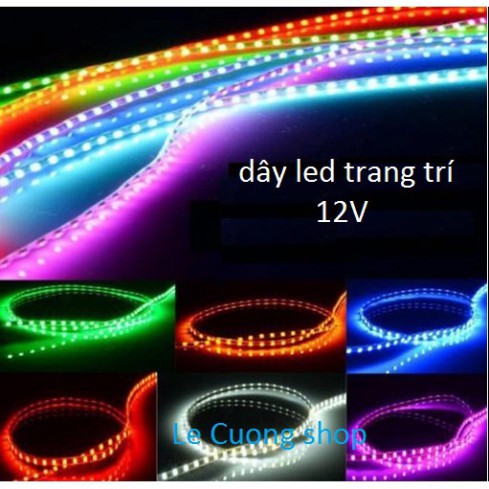 (45CM) Dây led trang trí oto ,xe máy ,xe đạp điện full màu,chống nước điện 12v DC