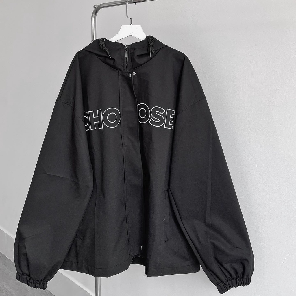 Áo khoác dù taobao CHOOSE form rộng unisex nam nữ chất kaki vải lót dù dày dặn 2 lớp phong cách ulzzang - Gin Store