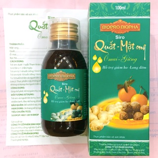 [VN] Siro Quất Mật ong - Ô mai Gừng chiết xuất thiên nhiên | Hỗ trợ giảm ho, giảm đờm, ấm họng | Trẻ em & Người lớn.